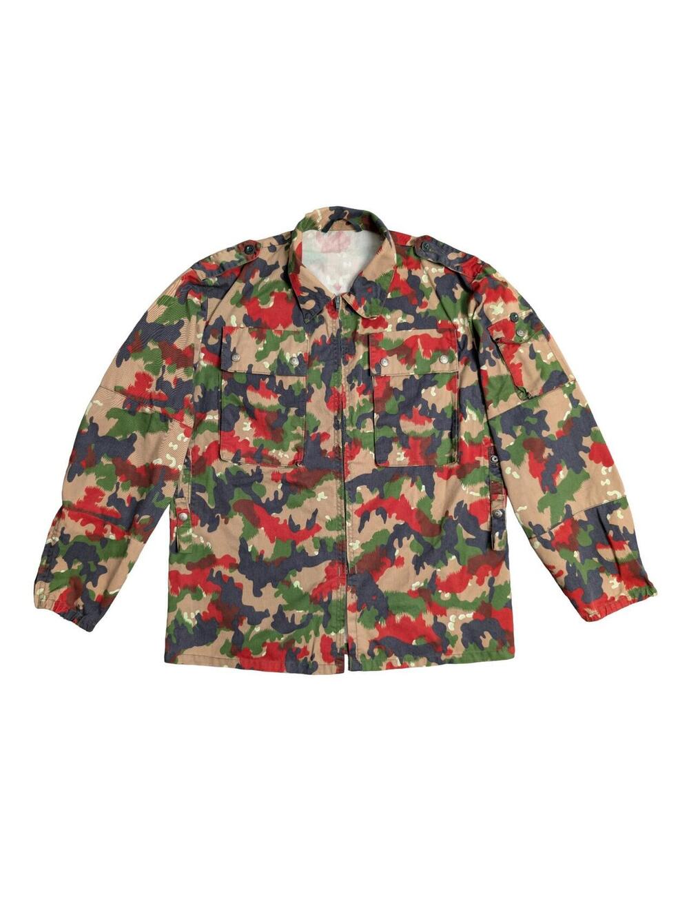 Swiss Army M83 Alpenflage Camo Combat Field Jacket - Large